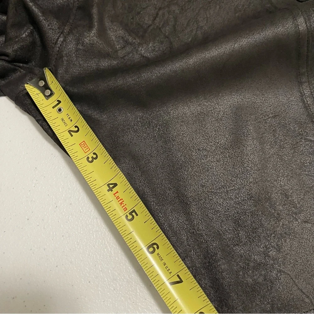 Free People Midnight Black Vegan Suede Pull On Skinny Legging Pants Small